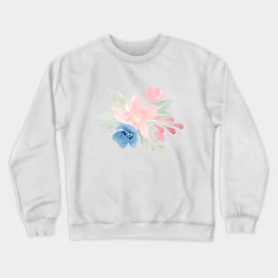 Watercolor Blush Pink and Dusty Blue | Pattern Crewneck Sweatshirt